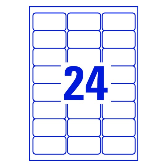 24 stk. etiketter pr. ark.