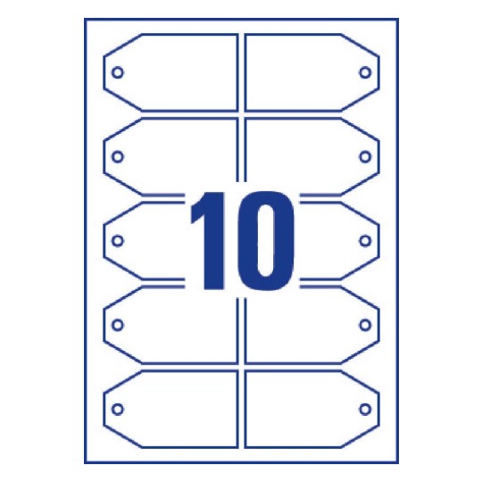 10 stk. etiketter pr. ark.