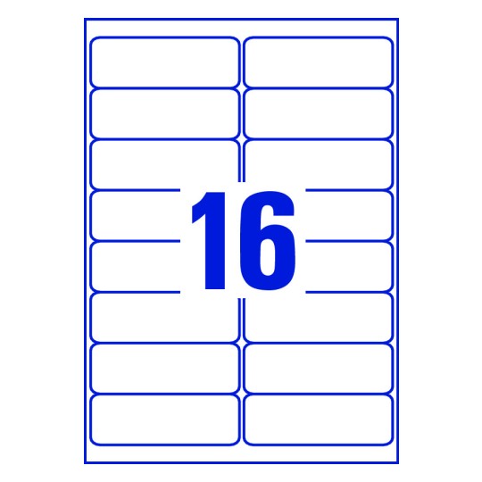 16 stk. etiketter pr. ark.