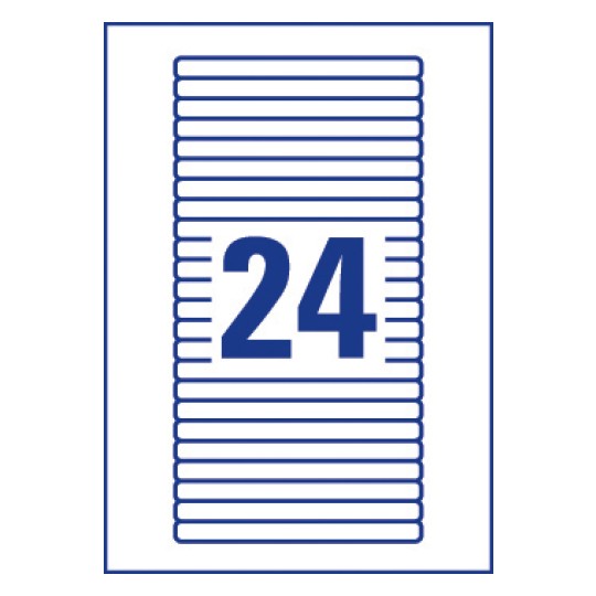 24 stk. etiketter pr. ark.