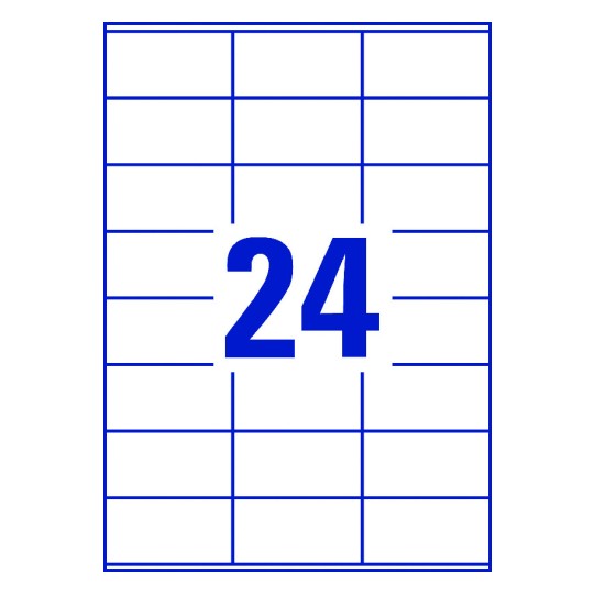 24 stk. etiketter pr. ark.