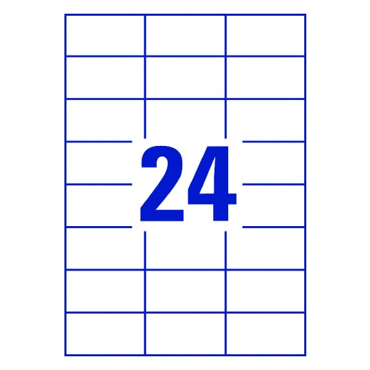 24 stk. etiketter pr. ark.