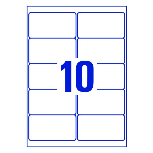 10 stk. etiketter pr. ark.