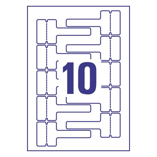 10 stk. etiketter pr. ark.