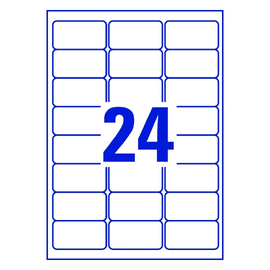 24 stk. etiketter pr. ark.