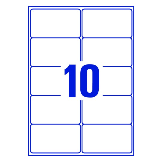 10 stk. etiketter pr. ark.