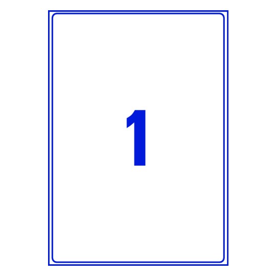 1 stk. etiketter pr. ark.