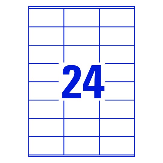 24 stk. etiketter pr. ark.