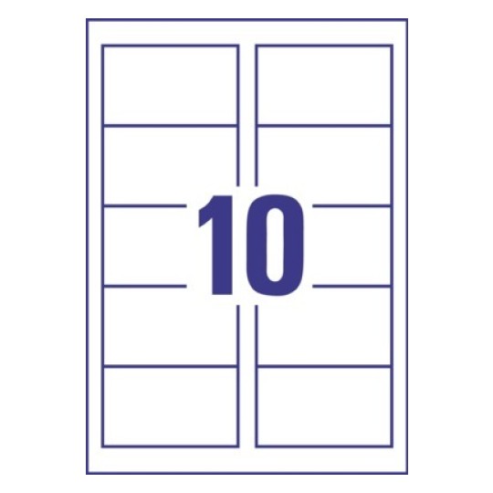 10 stk. etiketter pr. ark.