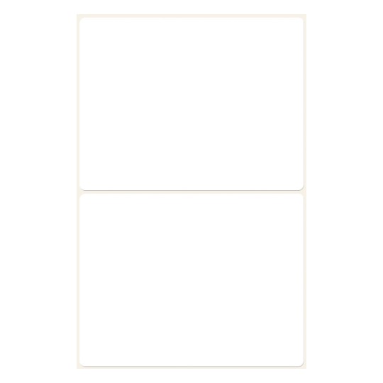 Illustration af enkeltark, Artikel: 3046, Multifunktionelle etiketter, Format: 77 x 59 mm, 2 etiketter/ark?