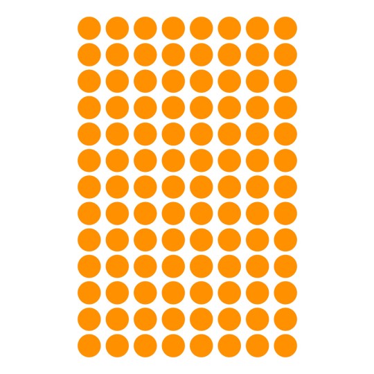 Illustration af enkeltark, Artikel: 3178, Markørpunkter, Format: ⌀ 8 mm, 104 markørpunkter/ark?
