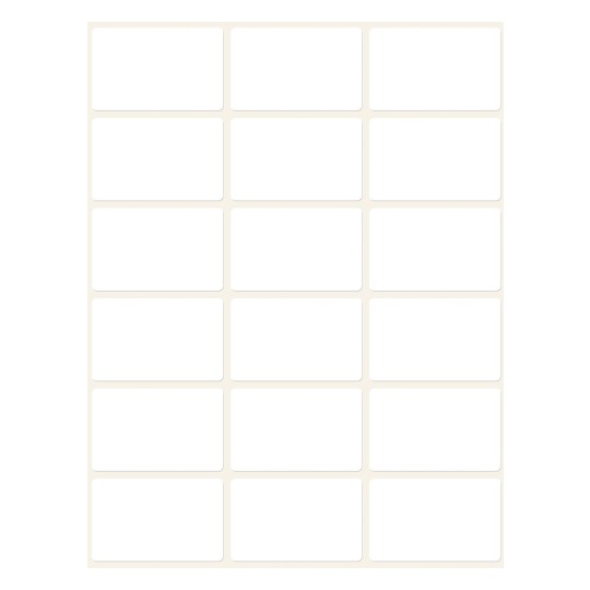 Billede enkeltark, Artikkel: 3325, Alsidige etiketter, Format: 38 x 24 mm, 18 etiketter/ark