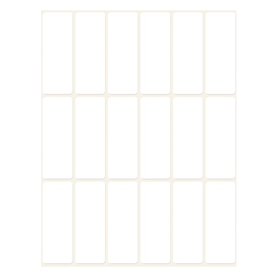 Etiket enkeltark, Artikel: 3327, multifunktionsetiketter, Format: 50 x 19 mm, 18 etiketter/ark?