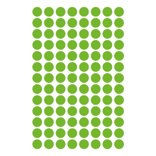 Illustration enkeltark, Artikel: 3592, Markeringspunkter, Format: ⌀ 8 mm, 104 markeringspunkter/ark.