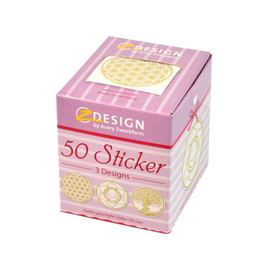 Pakningsbillede: Z-Design Skrivbare Stickers (aftagelig), Artikel: 56817, Format: ⌀ 38 mm, Indhold: 50 stickers / 1 rulle, 50 stickers/rulle?
