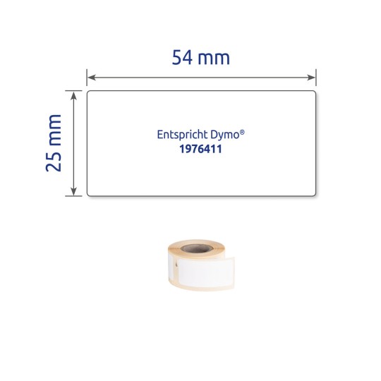 Enkeltbillede etiket, Artikel: A1976411, rulleetiketter, format: 25 x 54 mm, 160 etiketter/rulle?