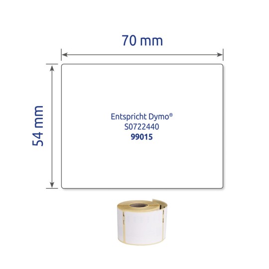 Enkeltafbild etiket, artikel: AS0722440, rulleetiketter, format: 54 x 70 mm, 320 etiketter/rulle?