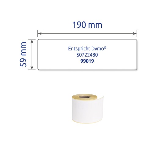 Enkelt billede etiket, Artikel: AS0722480, Rulle-etiketter, Format: 59 x 190 mm, 110 etiketter/rulle?