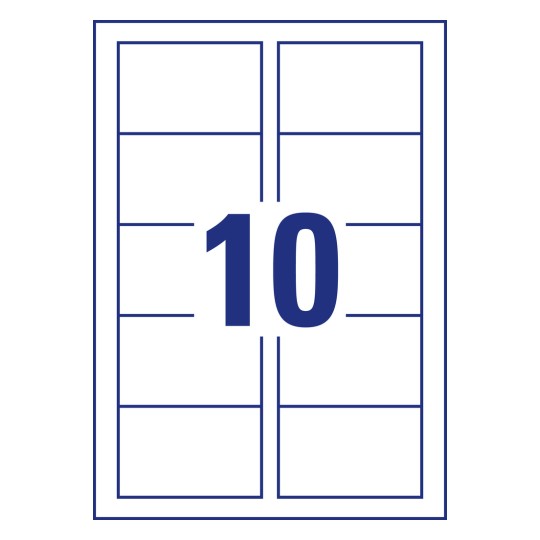 Stansetegning enkeltark A4, Artikel: C32011-10, Superior visitkort, Format: 85 x 54 mm, 10 kort/ark?