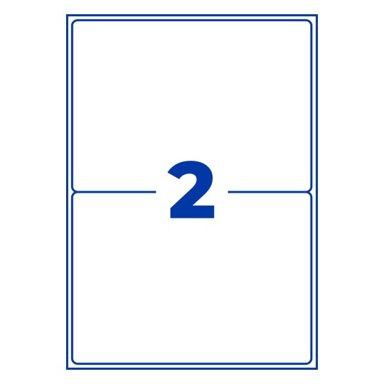 Die cut drawing single sheet A4, Artikel: L7168B-100, forsendelsesetiketter, format: 199,6 x 143,5 mm, 2 etiketter/ark?