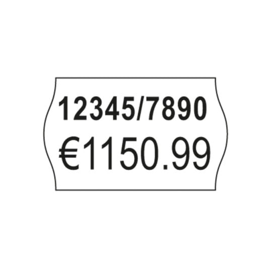 Enkeltafbeeldning etiket, artikel: PLR1626, prismærkningsetiketter, 2-linjers, format: 26 x 16 mm, 1.200 etiketter/rulle?