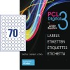 High-Quality papiretiketter, glossy PCL3-37MCGREM