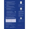 Billedet er en detaljeret oversigt over kvalitetsprinterpapir fra Avery Zweckform. Det inkluderer information om certificeringer som FSC og EU Ecolabel, papiregenskaber og aldersbestandighed i henhold til ISO 9706. Der er også oplysninger om forskellige papirtyper, deres formater, vægte og anbefalede anvendelser til forskellige trykkemetoder.