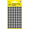 Pakningsbillede: Avery Zweckform Farvede Markørpunkter, Artikel: 3009, Format: ⌀ 8 mm, Indhold: 416 Markørpunkter / 4 ark, 104 Markørpunkter/ark