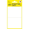 Pakkebillede: Avery Zweckform Universal-etiketter til håndskrift, Artikel: 3046, Format: 77 x 59 mm, Indhold: 8 etiketter / 4 ark, 2 etiketter/ark