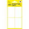 Pakningsbillede: Avery Zweckform Non A4 universalmærkater til håndskrift, artikel: 3087, format: 54 x 35 mm, indhold: 24 mærkater / 6 ark, 4 mærkater/ark.