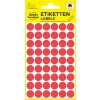 Pakningsbillede: Avery Zweckform Farvede Markørpunkter, Artikel: 3141, Format: ⌀ 12 mm, Indhold: 270 Markørpunkter / 5 ark, 54 markørpunkter/ark.