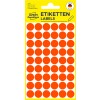 Pakkeillustration: Avery Zweckform Farvede Markeringspunkter, Artikel: 3147, Format: ⌀ 12 mm, Indhold: 270 markeringspunkter / 5 ark, 54 markeringspunkter/ark.