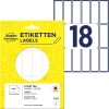 Emballagebillede med etiketark: Avery Zweckform alletikketter, artikel: 3327, format: 50 x 19 mm, indhold: 486 etiketter / 27 ark, 18 etiketter/ark