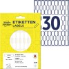 Æske med etiketark: Avery Zweckform prismærkater, artikel: 3335, format: 49 x 10 mm, indhold: 930 etiketter / 31 ark, 30 etiketter/ark?