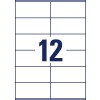 Billede Enkeltark, Artikel: 3424-10, Etiketter, Hjemmekontor, Lille pakke, Format: 105 x 48 mm, 12 etiketter/ark