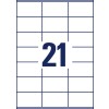 Stansetegning enkeltark A4, Artikel: 3481, Universaletiketter, Format: 70 x 41 mm, 21 etiketter/ark?