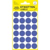 Pakningsbillede: Avery Zweckform Farvede Markeringspunkter, Artikel: 3596, Format: ⌀ 18 mm, Indhold: 96 markeringspunkter / 4 ark, 24 markeringspunkter/ark