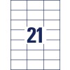 Stansetegning Enkeltside A4, Artikel: 3652, Universaletiketter, Format: 70 x 42,3 mm, 21 Etiketter/Ark?