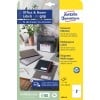 Pakningsbillede: Avery Zweckform Universaletiketter, permanent klæbende, Artikel: 3655-10, Format: 210 x 148 mm, Printmulighed: Inkjet, Laser sort/hvid, Farvelaser, Indhold: 20 etiketter / 10 ark, 2 etiketter/ark.