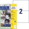 Pakningsbillede med etiketark: Avery Zweckform etiketter, Home Office, Lillepakke, Artikel: 3655-10, Format: 210 x 148 mm, Trykegnethed: Inkjet, Laser s/h, Farvelaser, Indhold: 20 etiketter / 10 ark, 2 etiketter/ark?