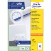 Pakningsillustration: Avery Zweckform Universal-etiketter, permanent klæbende, Artikel: 3659, Format: 97 x 42,3 mm, Printeregnet: Inkjet, Laser sort/hvid, Farvelaser, Indhold: 1.200 etiketter / 100 ark, 12 etiketter/ark.
