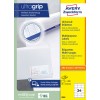 Pakningsbillede: Avery Zweckform Universal-etiketter, permanent klæbende, Artikel: 3664, Format: 70 x 33,8 mm, Printeregnet til: Inkjet, S/H-laser, Farvelaser, Indhold: 2.400 etiketter / 100 ark, 24 etiketter/ark.