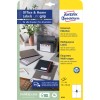 Pakningsbillede: Avery Zweckform universaletiketter, permanent klæbende, Artikel: 6124, Format: 105 x 148 mm, Egnet til print: Inkjet, Laser s/h, Farvelaser, Indhold: 40 etiketter / 10 ark, 4 etiketter/ark