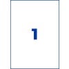 Stansetegning enkeltark A4, Artikel: 6603, Universal-etiketter, Format: 210 x 297 mm, 1 etiket/ark?