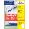 Pakkebillede: Avery Zweckform Universal-etiketter, permanent klæbende, Artikel: 6603, Format: 210 x 297 mm, Printeregnet: Inkjet, Laser s/h, Farvelaser, Indhold: 65 etiketter / 65 ark, 1 etiket/ark?
