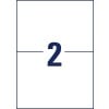 Stansetegning Enkeltark A4, Artikel: 6604, Universale etiketter, Format: 210 x 148 mm, 2 etiketter/ark?