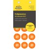 Pakning billede: Avery Zweckform Non A4 inspektionsmærker, Artikel: 6945-2027, Format: ⌀ 20 mm, Indhold: 120 inspektionsmærker / 8 ark, 15 inspektionsmærker/ark.