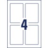 Stansetegning Enkeltark A4, Artikel: 8001-5, Bæreetiketter, Format: 120 x 80 mm, 4 etiketter/ark?