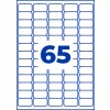 Stansetegning enkeltark A4, Artikel: B7651-50, Ultra-resistente folieetiketter, Format: 38 x 21 mm, 65 etiketter/ark?