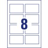 Stansetegning enkeltark A4, Artikel: C32015-25, Premium visitkort, Format: 85 x 54 mm, 8 kort/ark.